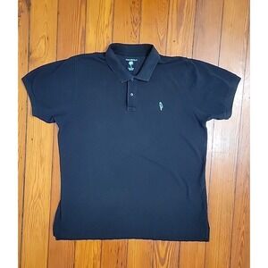 Margaritaville Blue Polo Shirt Size XL Cotton Vacation Parrot Bird Vacation